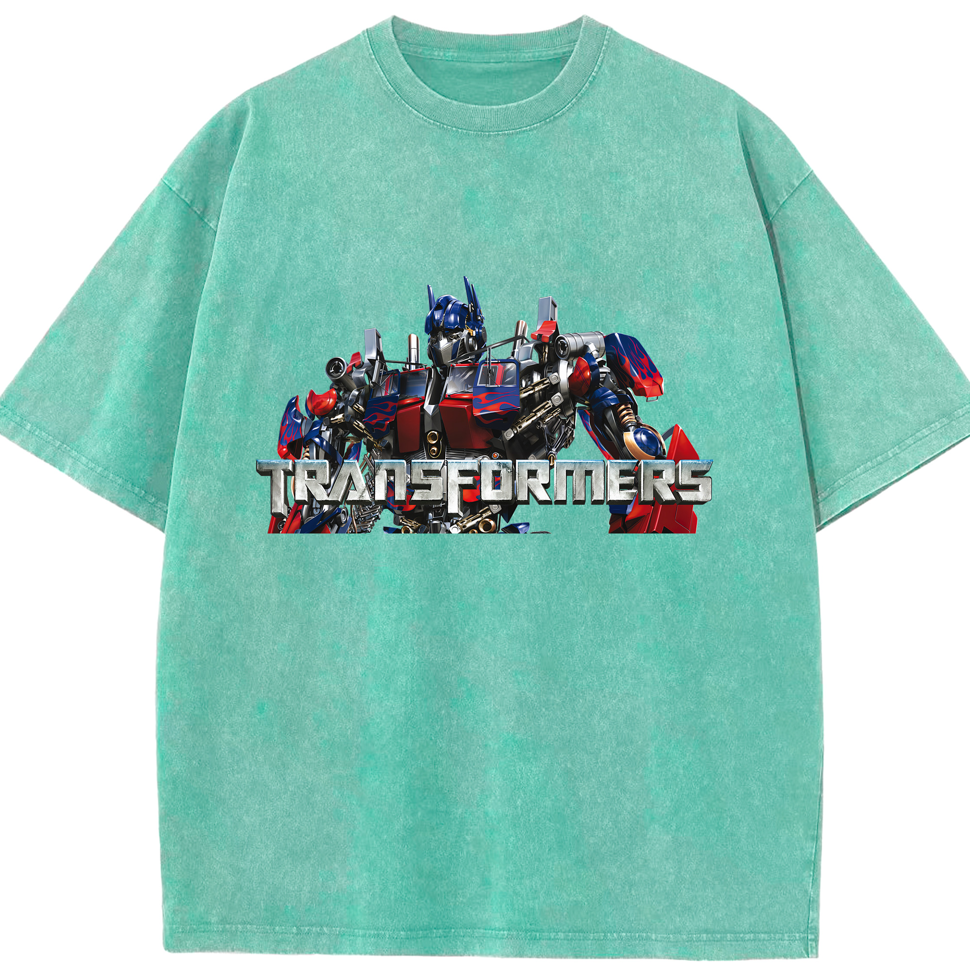 （画像用） Transformers トランスフォーマー 綿100% ヴィンテージ風 半袖Tシャツ（フロントプリント）